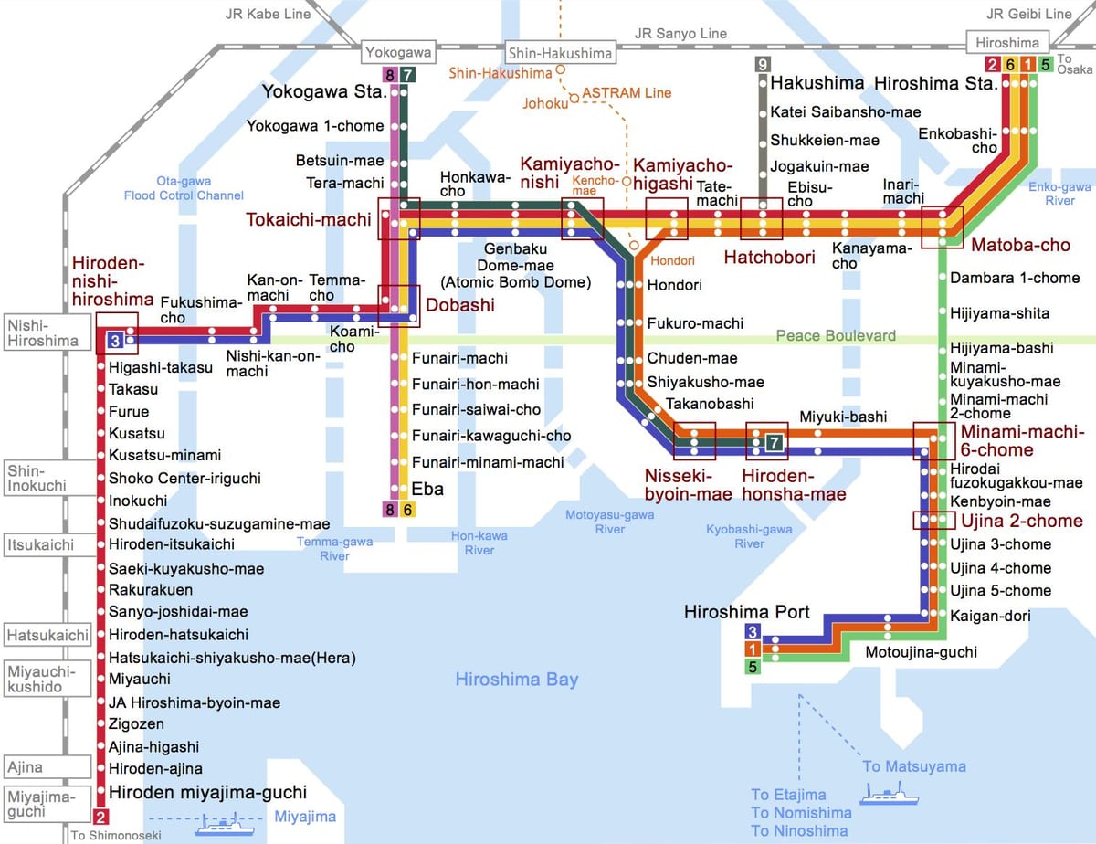jr hirosimas stacija map